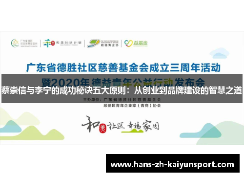 蔡崇信与李宁的成功秘诀五大原则:从创业到品牌建设的智慧之道 蔡崇信与李宁的成功秘诀五大原则:从创业到品牌建设的智慧之道